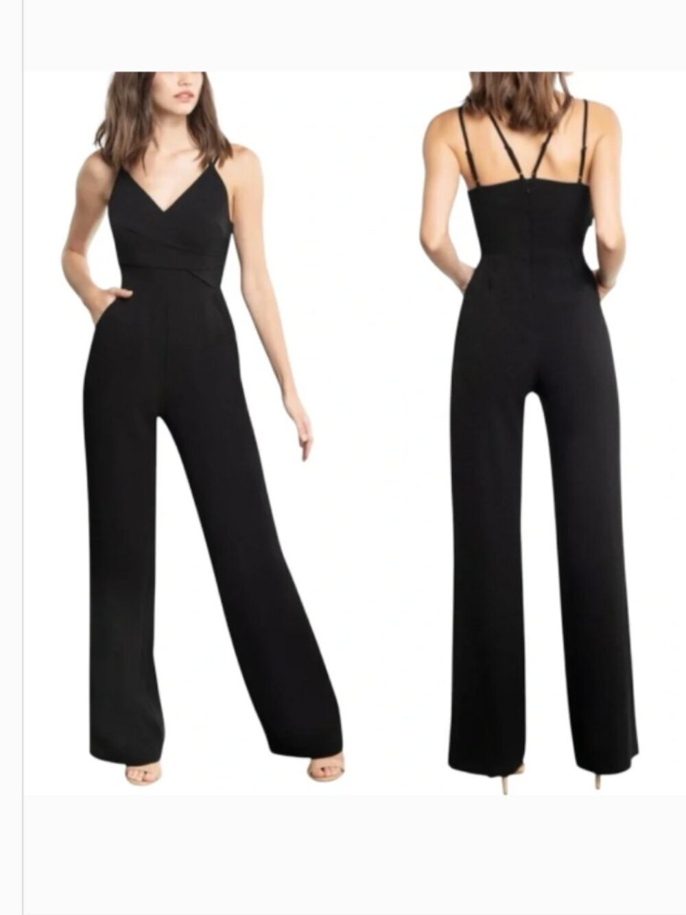 DRESS THE POPULATION Braxton Jumpsuit Black Size Medium